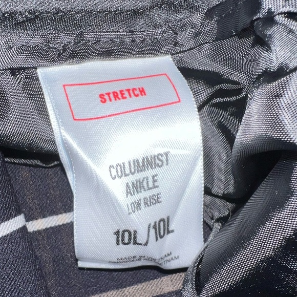 Express Navy Plaid Pants Size 10 Long - Picture 3 of 13